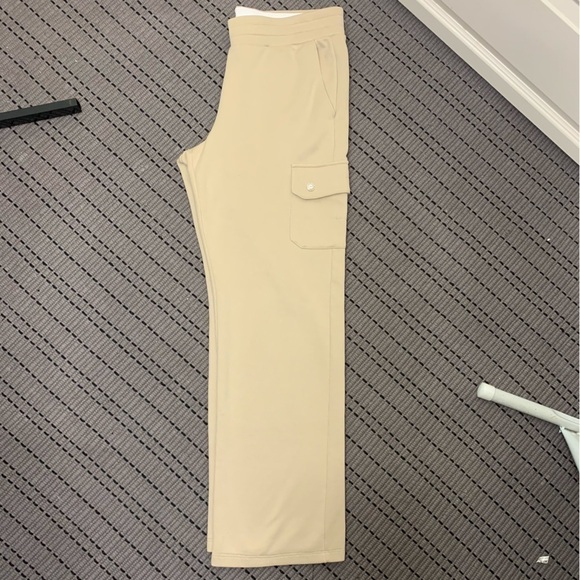 Lauren Active Ralph Lauren Beige Pull On Jogger Cargo Pants Straight Leg Sz M - Picture 11 of 13